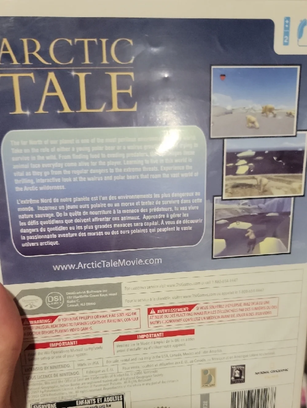 National Geographic Arctic Tale Wii Game - White & Blue